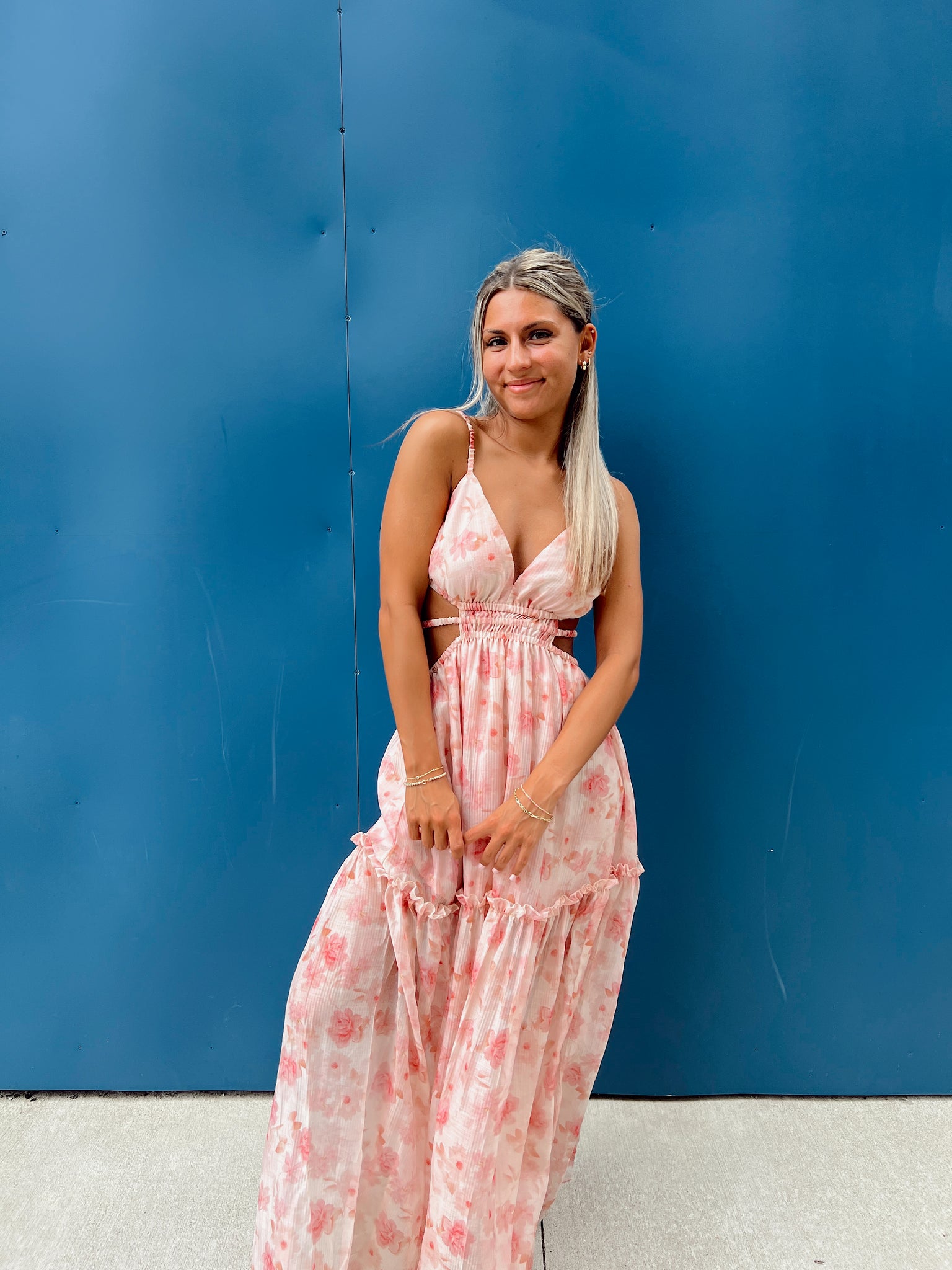 Summer Forever Rose Floral Maxi Dress