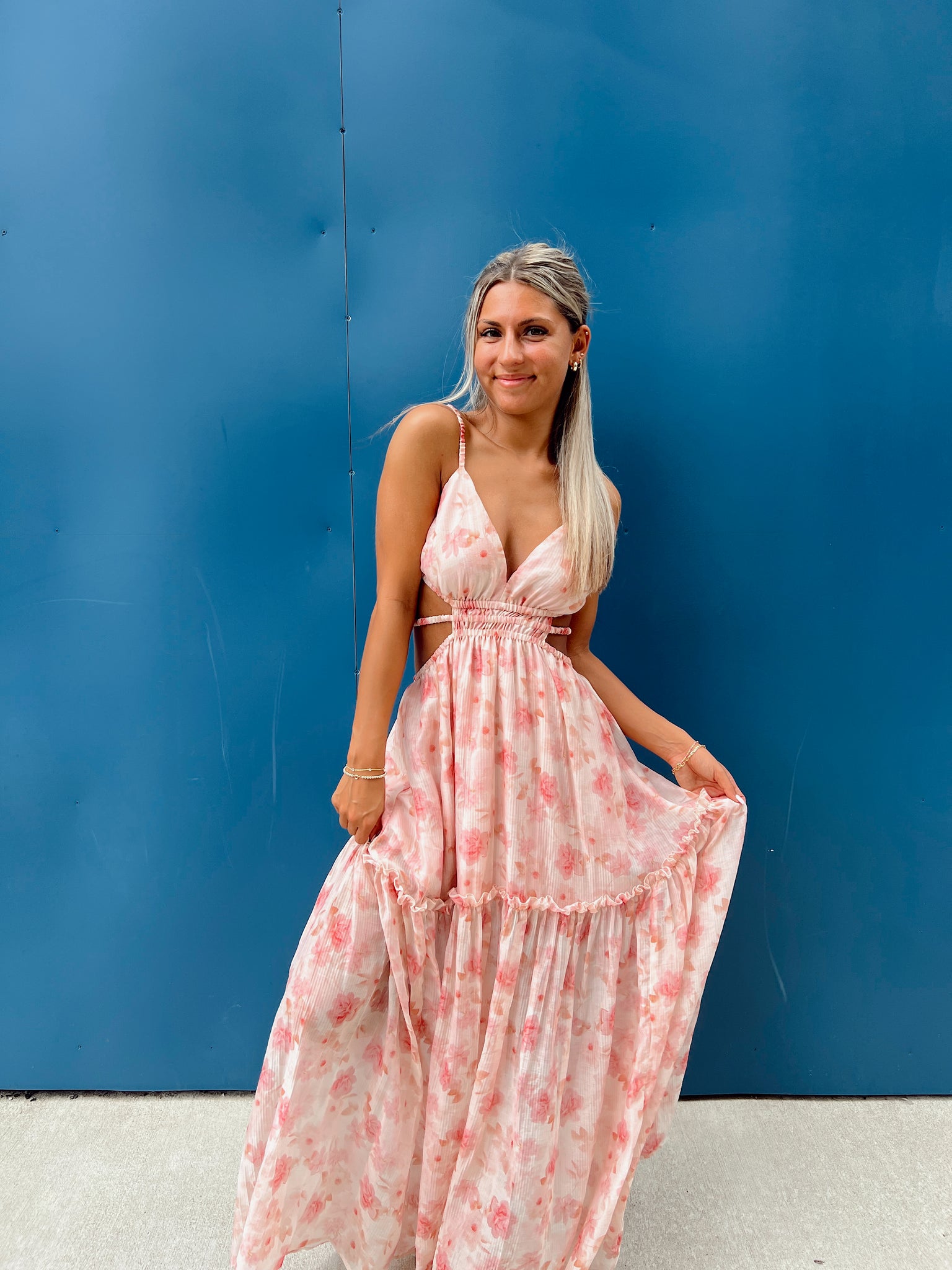 Summer Forever Rose Floral Maxi Dress