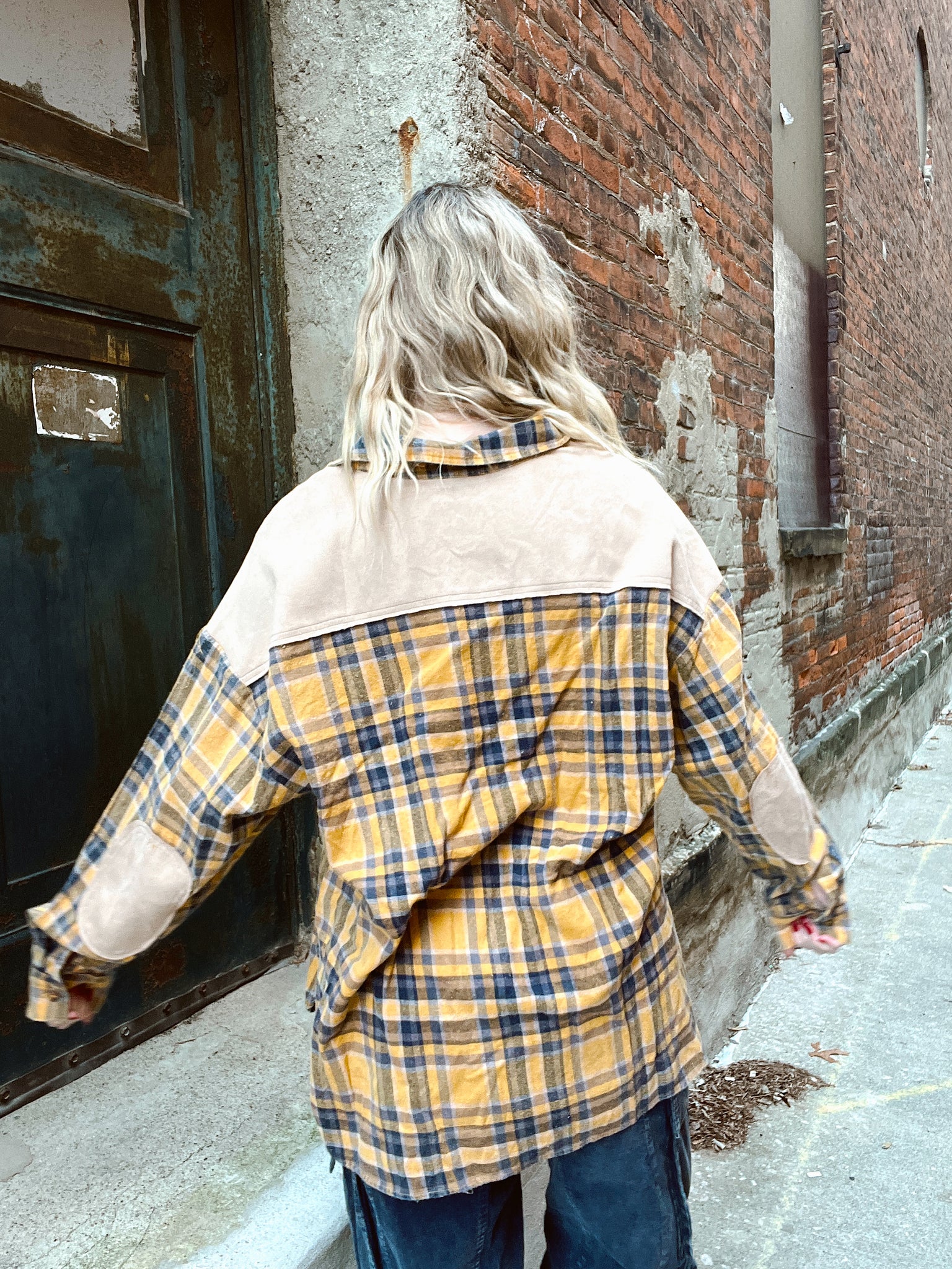 Fall Vibes Mustard Plaid Flannel