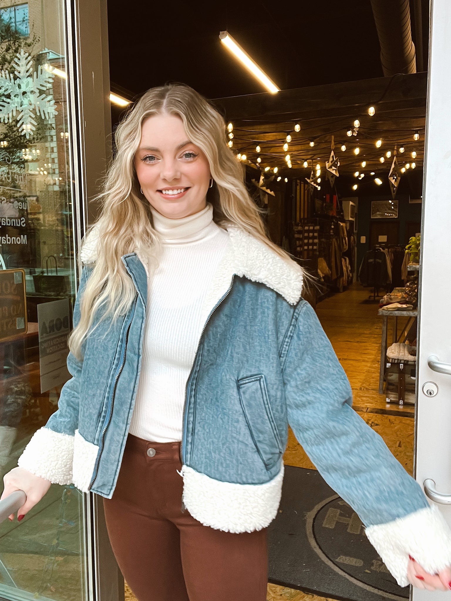 Oh So Retro Sherpa Lined Jacket