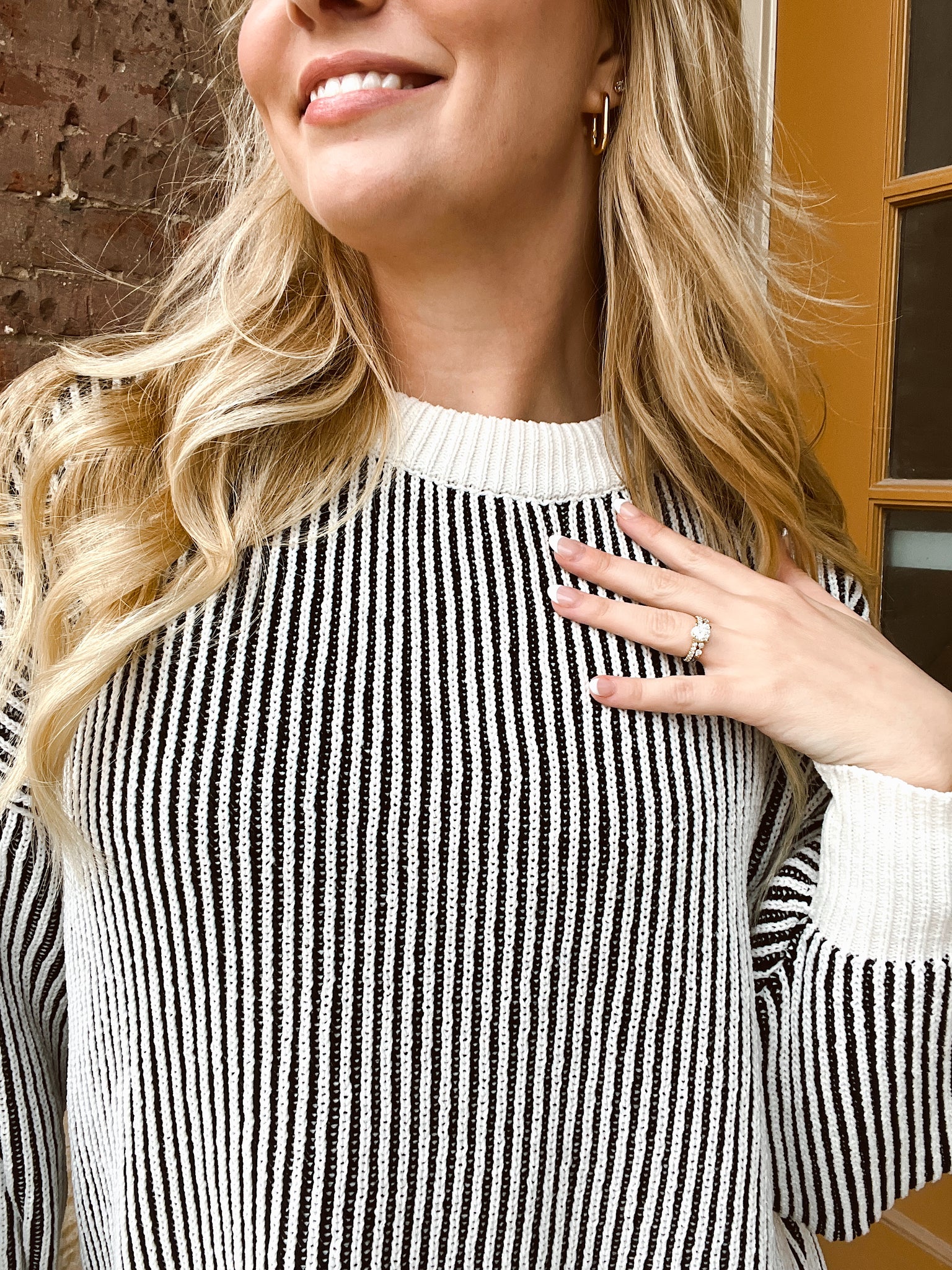 Belmont Black Striped Sweater