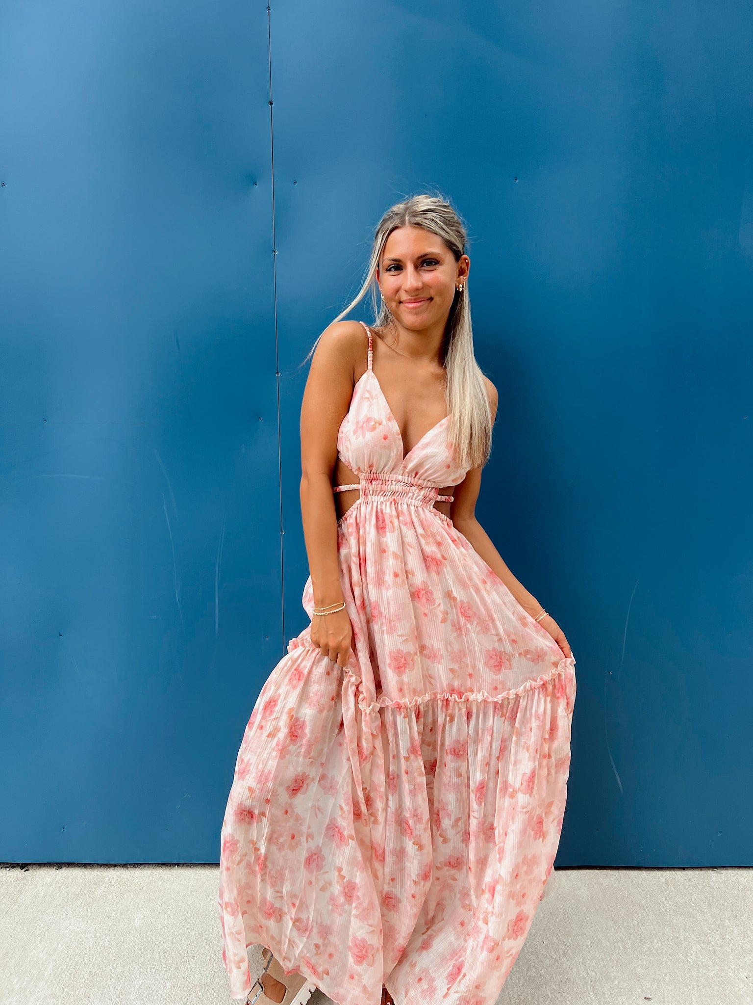 Summer Forever Rose Floral Maxi Dress