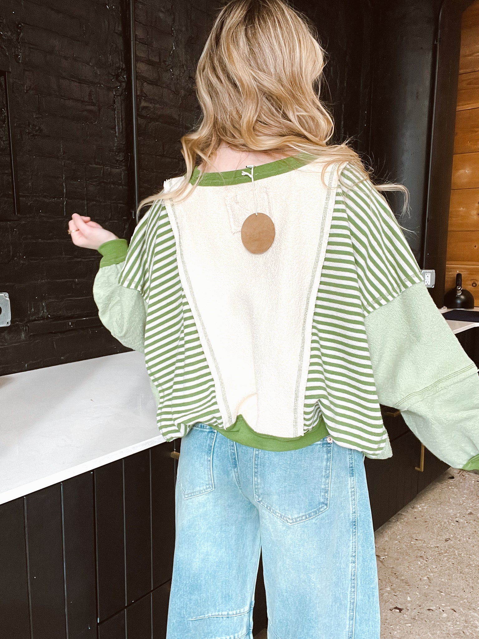 Ollie Terry Striped Color Block Top