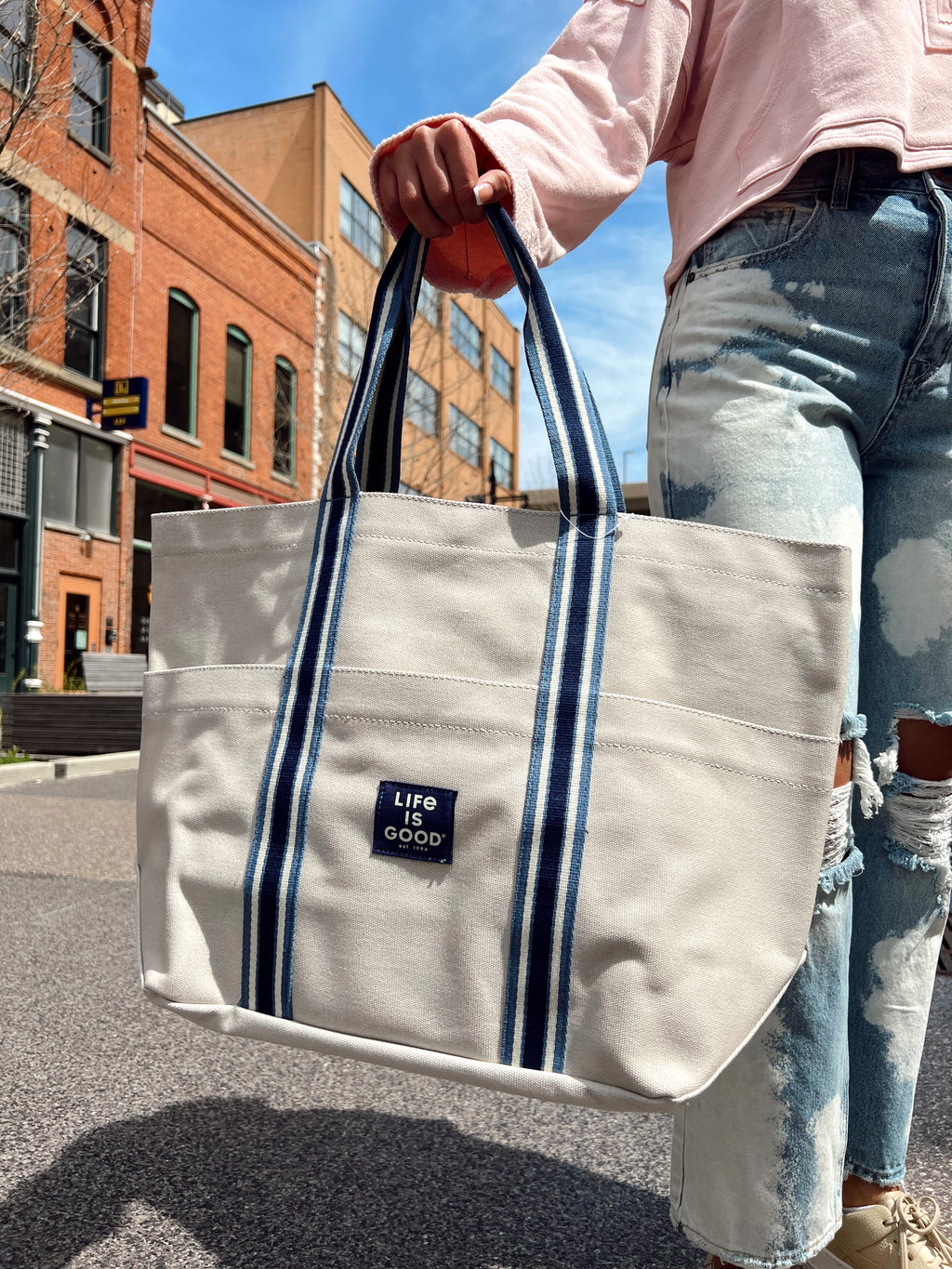 Life Is Good On-The-Go Tote Bone